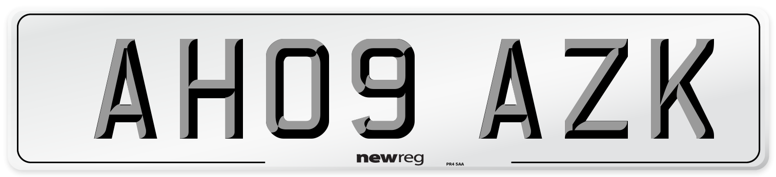 AH09 AZK Number Plate from New Reg